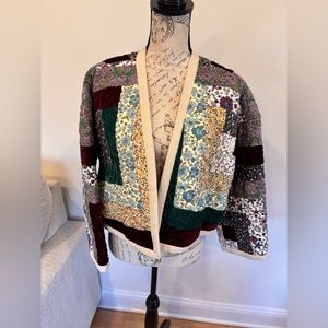 The Westside California Inspired patchwork quilted jacket one size NEW WITH TAGS